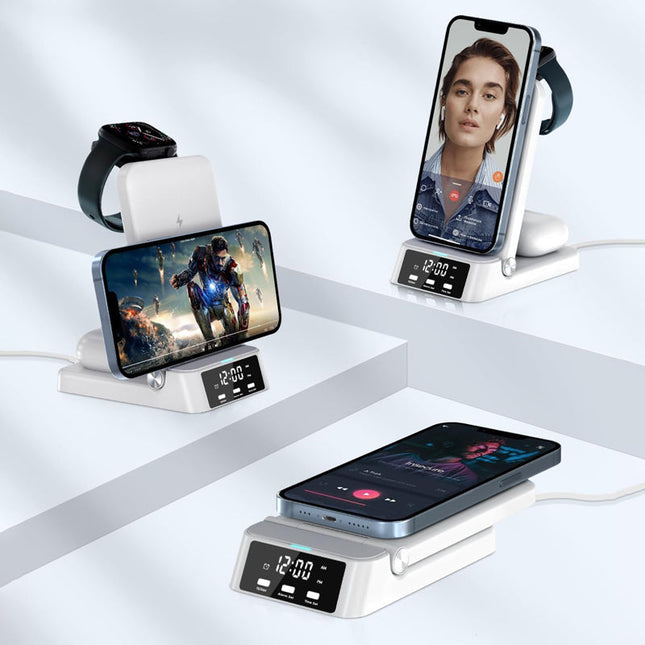 Sveglia caricabatterie wireless per iPhone Samsung