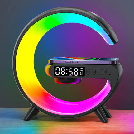 Lampada sveglia RGB con caricatore wireless