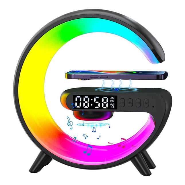 Lampada sveglia RGB con caricatore wireless