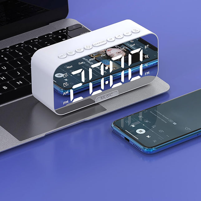 Sveglia digitale connessa con altoparlante