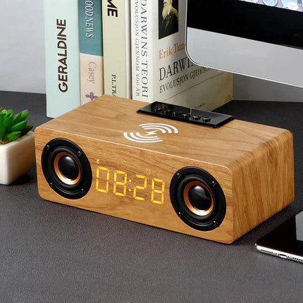 Sveglia smart in legno con Bluetooth
