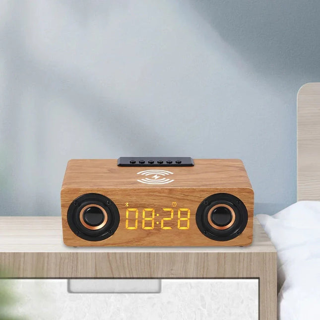 Sveglia smart in legno con Bluetooth