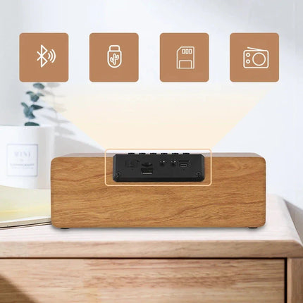 Sveglia smart in legno con Bluetooth