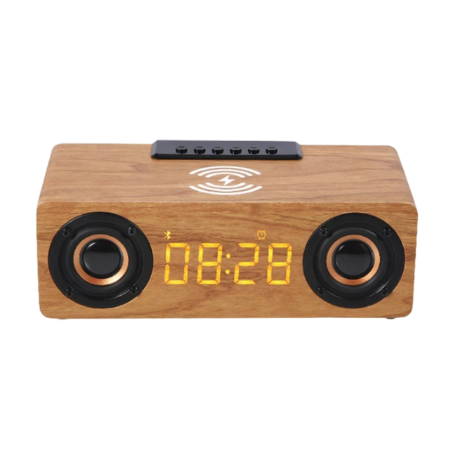 Sveglia smart in legno con Bluetooth