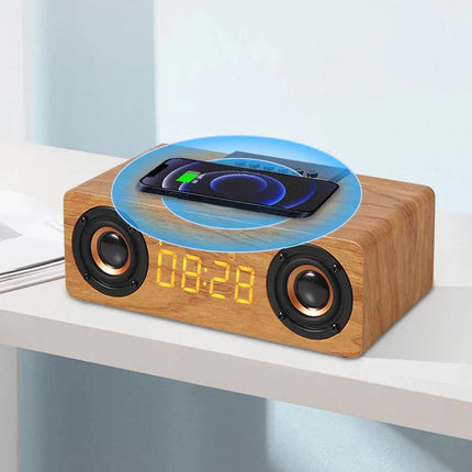 Sveglia smart in legno con Bluetooth