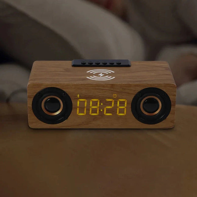 Sveglia smart in legno con Bluetooth