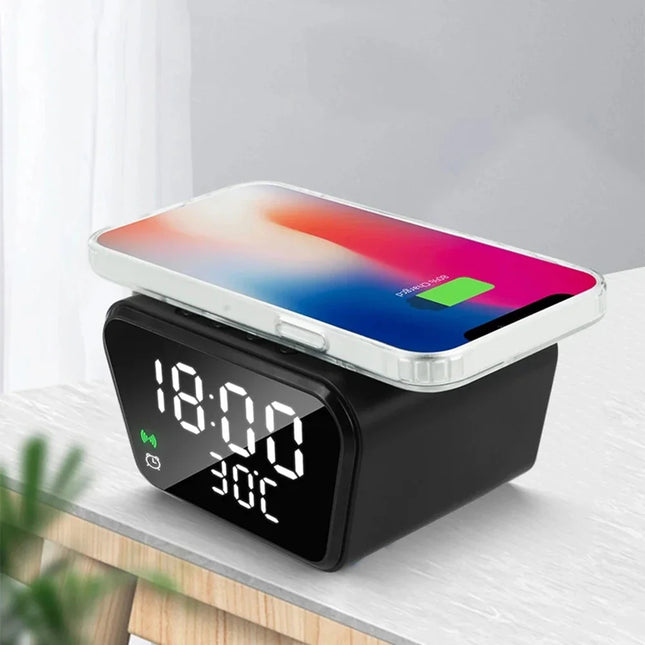Sveglia digitale con caricatore wireless