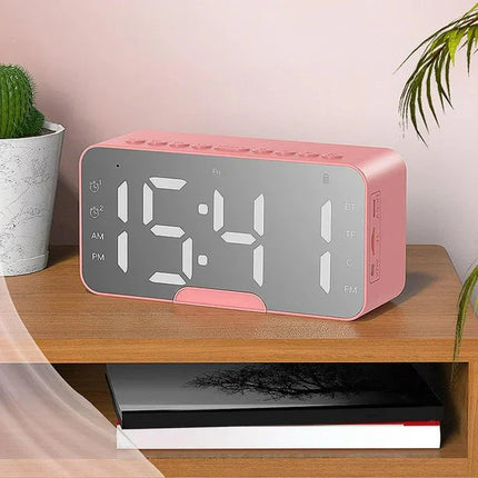 Sveglia digitale Bluetooth rosa per ragazze