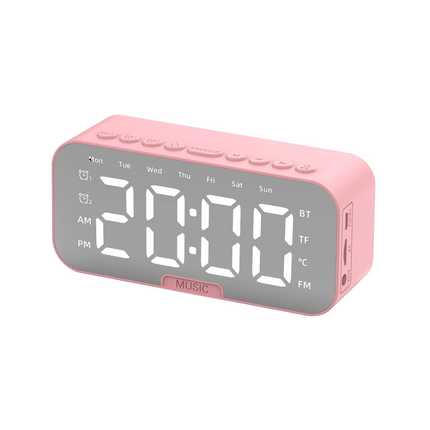 Sveglia digitale Bluetooth rosa per ragazze