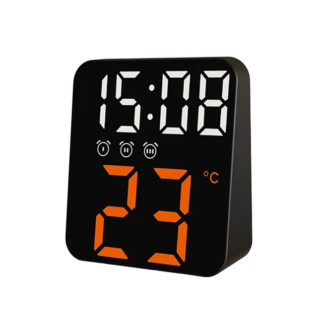 Sveglia digitale con display LED arancione