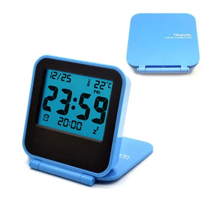 Piccola sveglia digitale pieghevole da viaggio