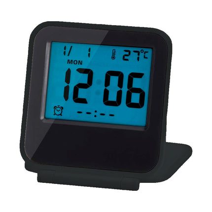 Piccola sveglia digitale pieghevole da viaggio