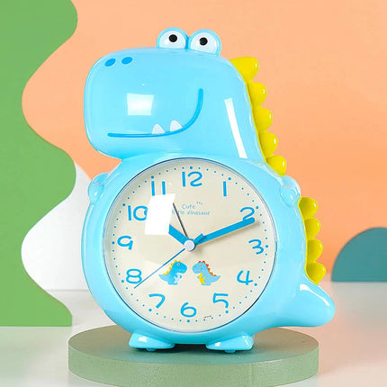 Sveglia dinosauro analogica blu per bambini