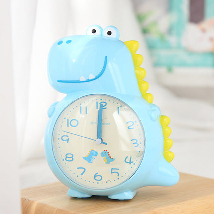 Sveglia dinosauro analogica blu per bambini