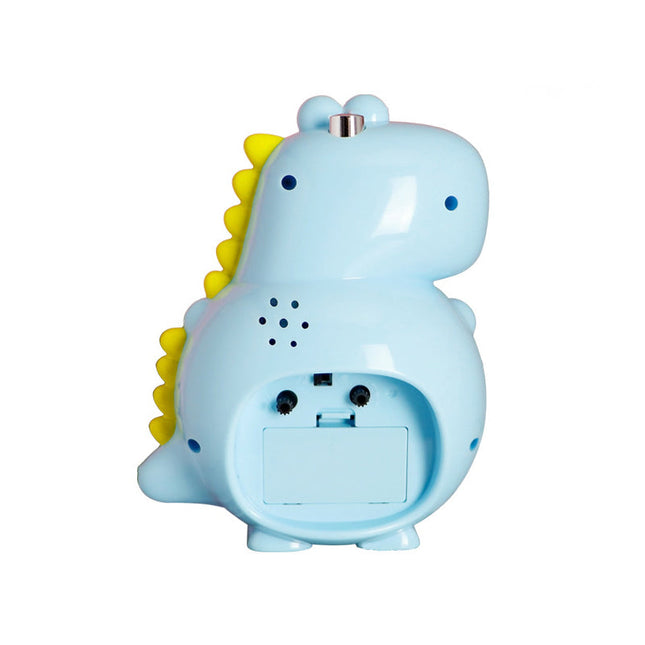 Sveglia dinosauro analogica blu per bambini