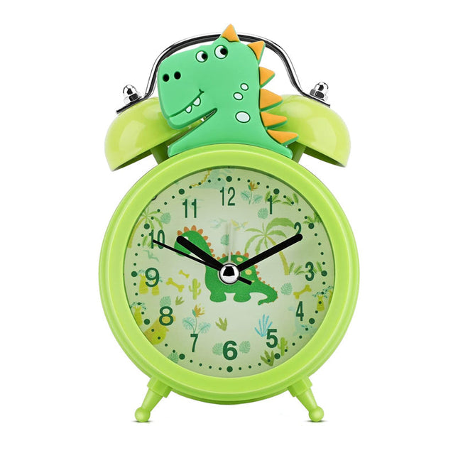 Sveglia dinosauro verde analogica per bambini