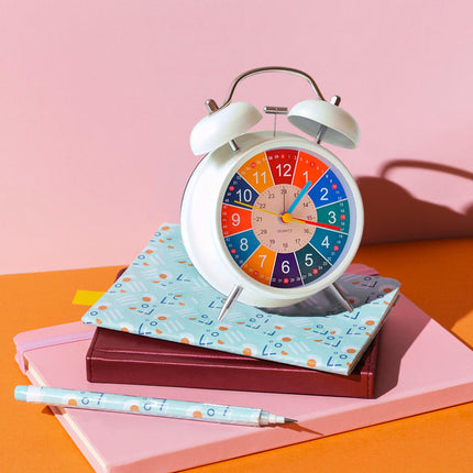 Sveglia educativa colorata con doppia campana