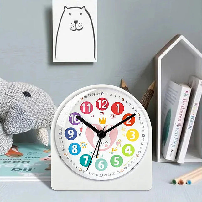 Sveglia educativa con coniglio rosa