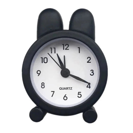 Mini sveglia nera con orecchie coniglio