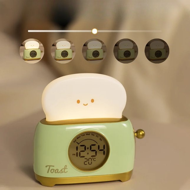Sveglia toast con luce notturna divertente