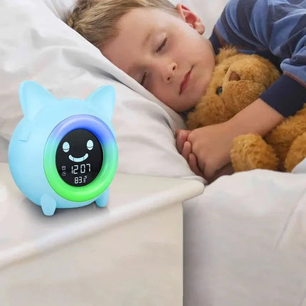 Sveglia gatto con luce notturna multicolore