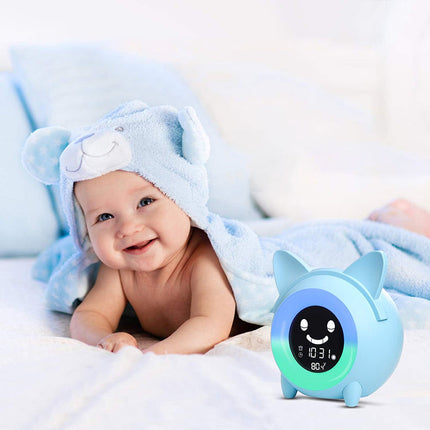 Sveglia gatto con luce notturna multicolore