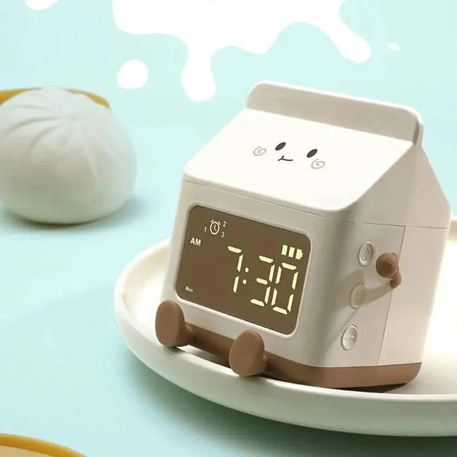 Sveglia digitale cartone del latte