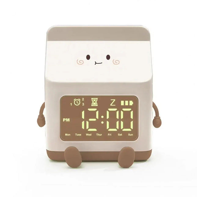 Sveglia digitale cartone del latte