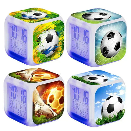 Sveglia digitale a cubo tema calcio