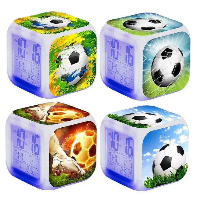 Sveglia digitale a cubo tema calcio