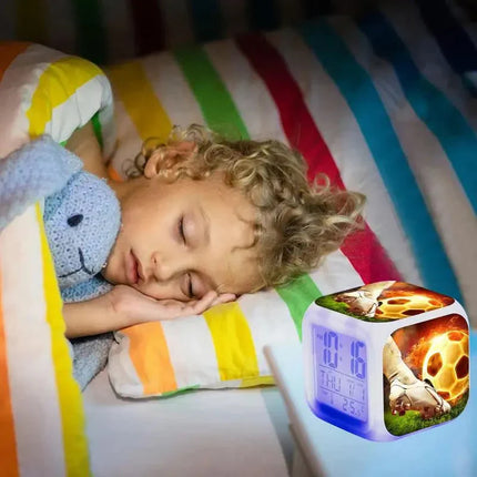 Sveglia digitale a cubo tema calcio