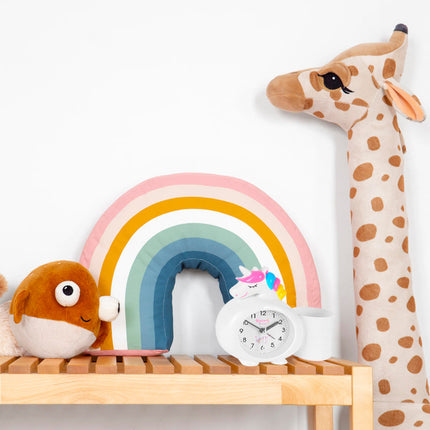 Sveglia unicorno bianca con portapenne