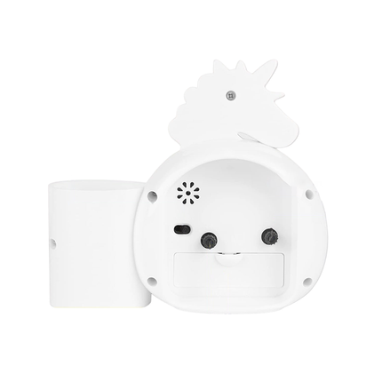 Sveglia unicorno bianca con portapenne
