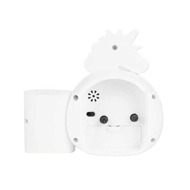 Sveglia unicorno bianca con portapenne