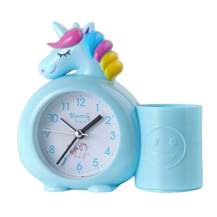 Sveglia unicorno azzurra per bambini