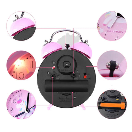 Sveglia unicorno luminosa per bambina