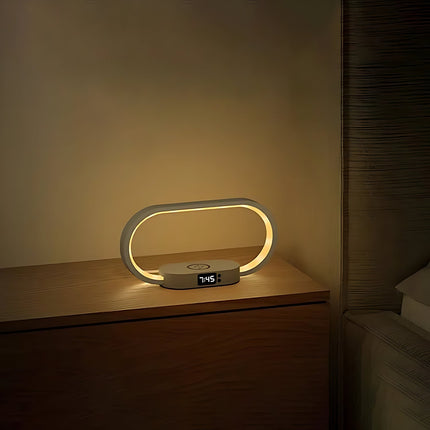 Lampada da comodino con sveglia