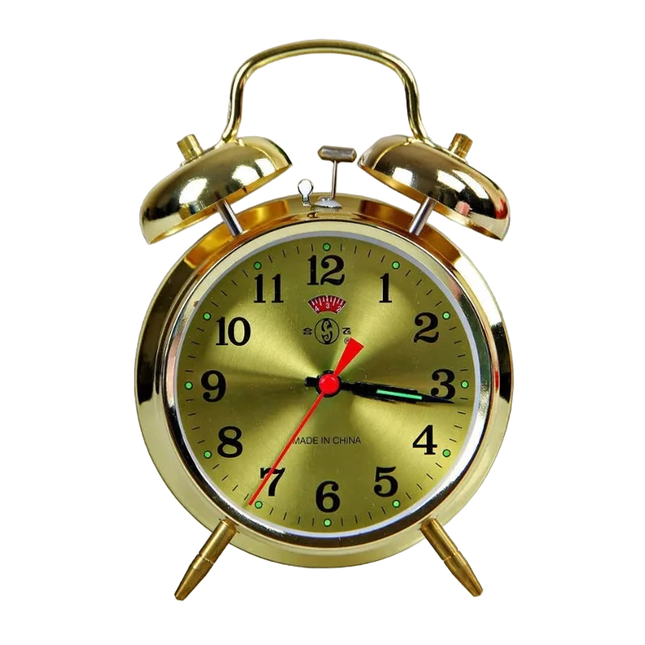 Sveglia meccanica dorata stile vintage