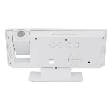 Sveglia digitale bianca con proiettore ora