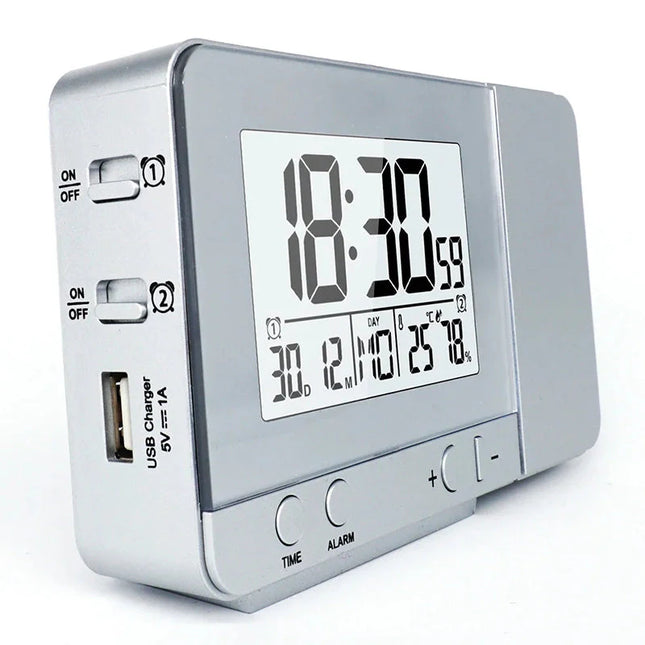 Sveglia con proiezione ora e temperatura
