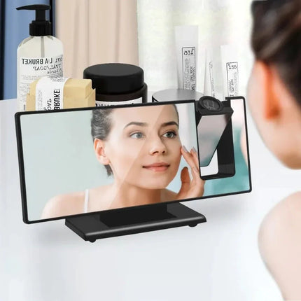 Sveglia digitale nera con proiettore ora