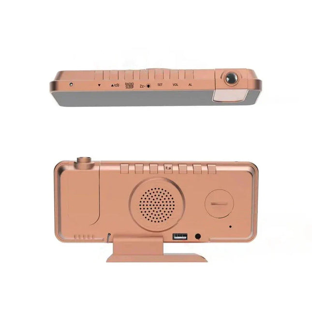 Sveglia digitale con proiettore oro rosa