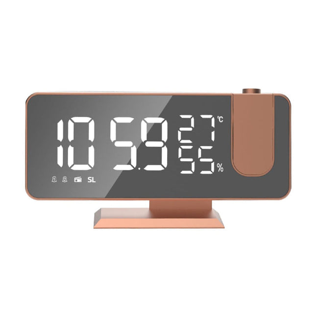 Sveglia digitale con proiettore oro rosa