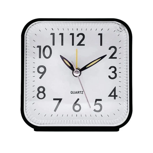 Sveglia quadrata analogica e silenziosa