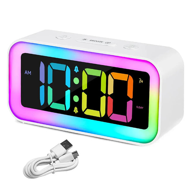 Sveglia digitale luminosa con luce notturna