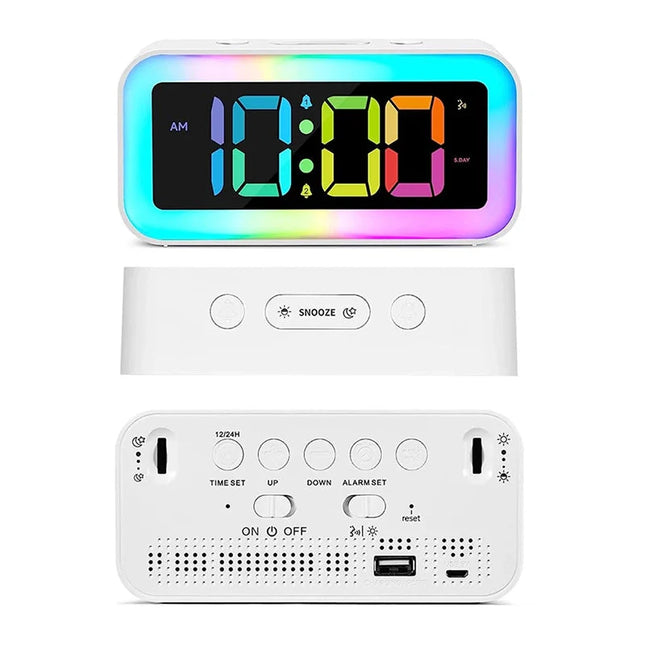 Sveglia digitale luminosa con luce notturna