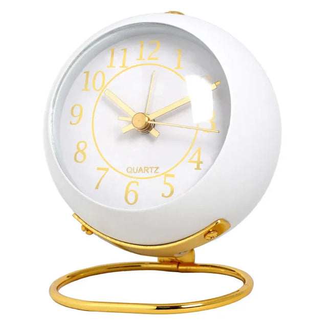 Sveglia bianca da tavolo design vintage