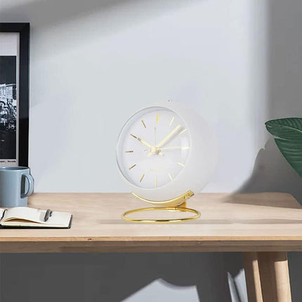 Sveglia bianca da tavolo design vintage