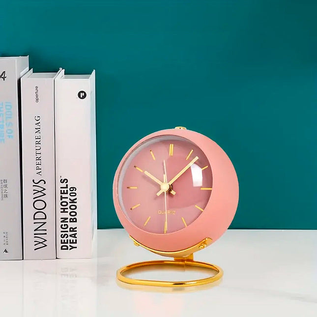 Sveglia da tavolo rosa design vintage