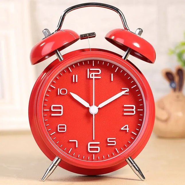 Sveglia vintage rossa doppia campana